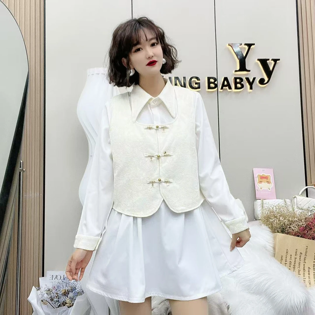 YY大码(仙气飘飘)时尚气质百搭遮肚高级感两件套套装