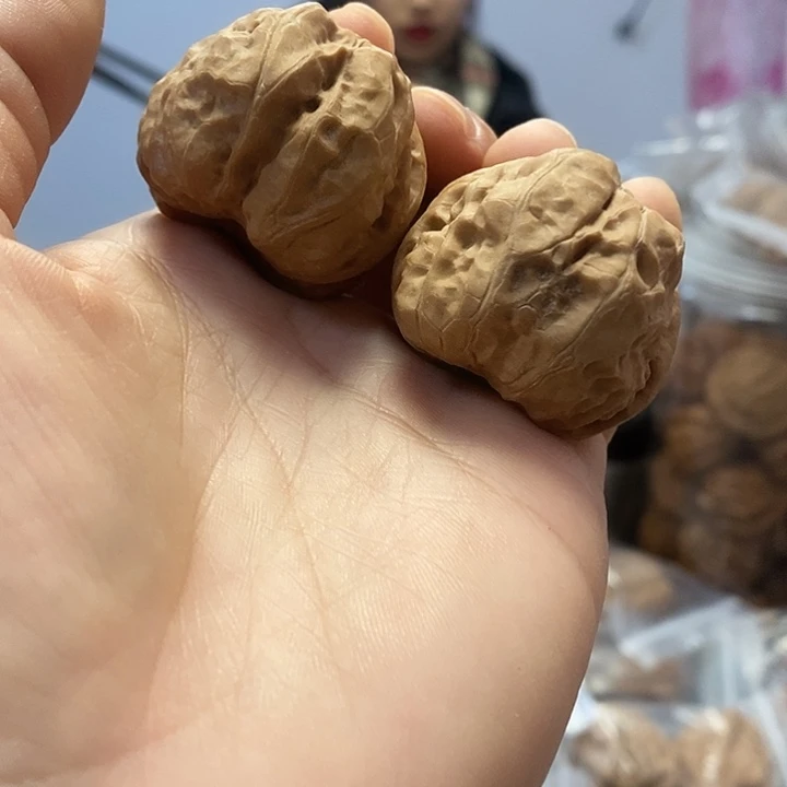 文玩核桃把件37蛤蟆头红皮胖墩