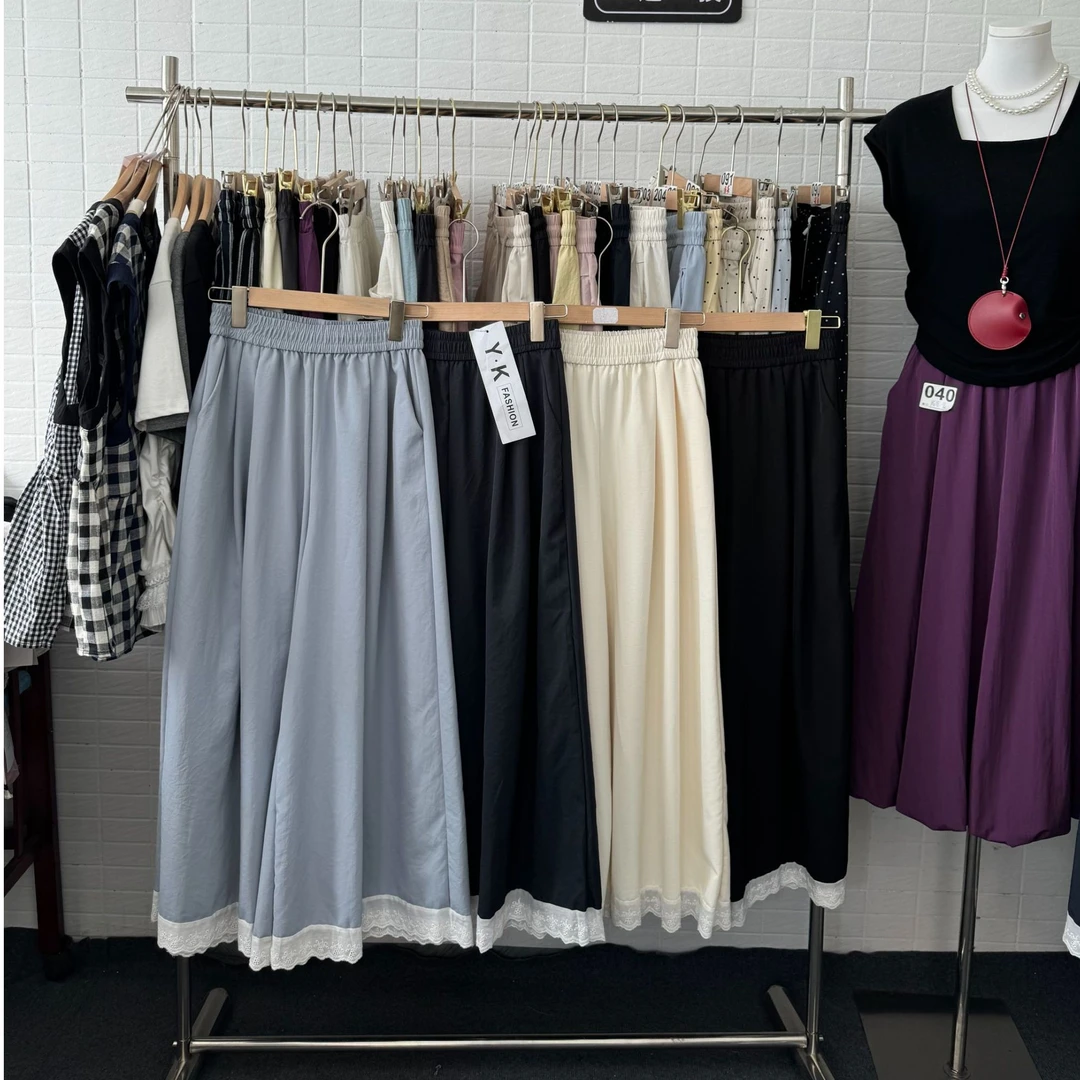 爆款高货蕾丝边裤裙