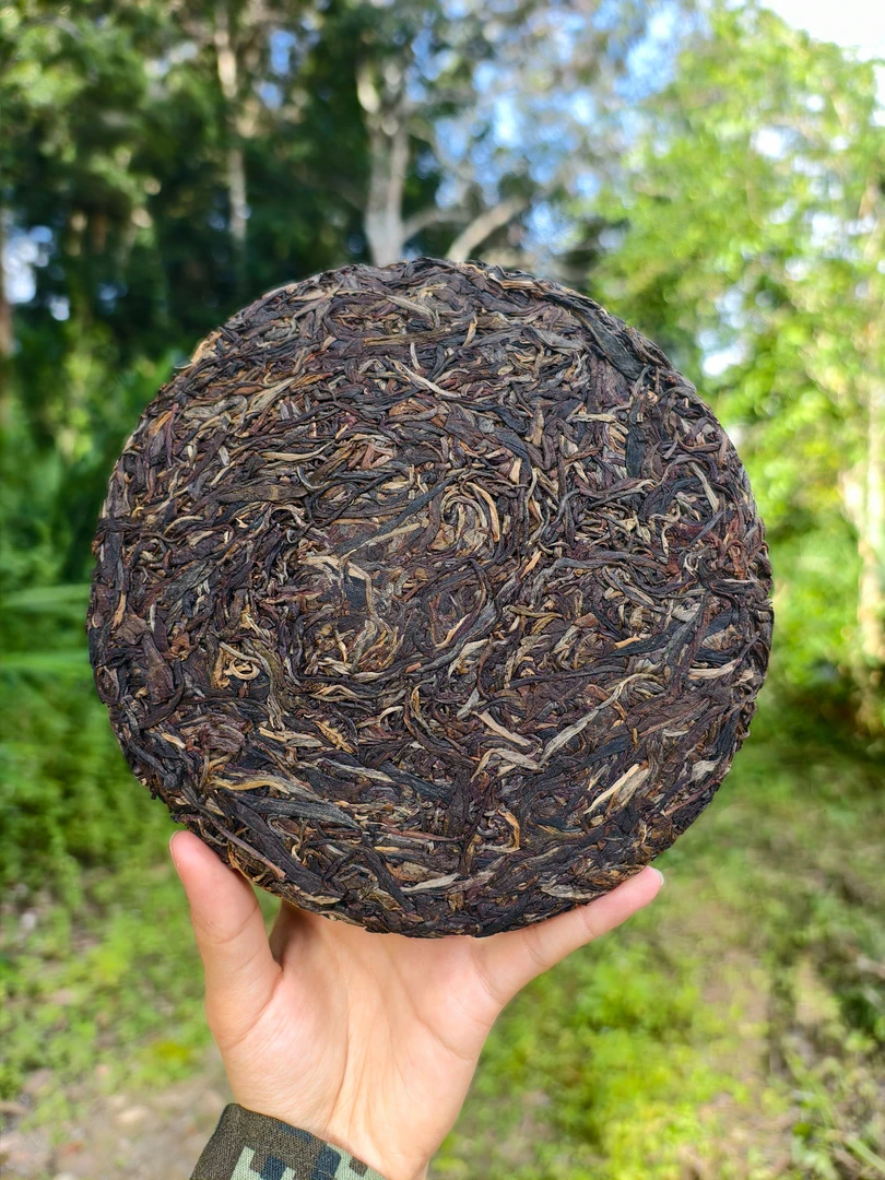 2014年 新班章古树  头春头采 普洱茶生茶 357克/饼（带茶样）