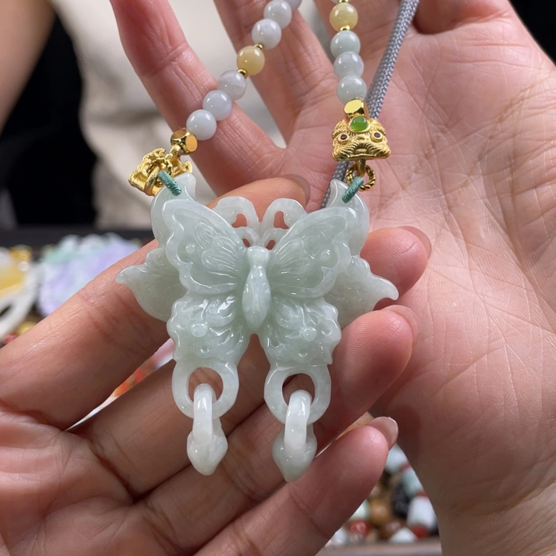 翡翠未镶嵌颈饰代编织