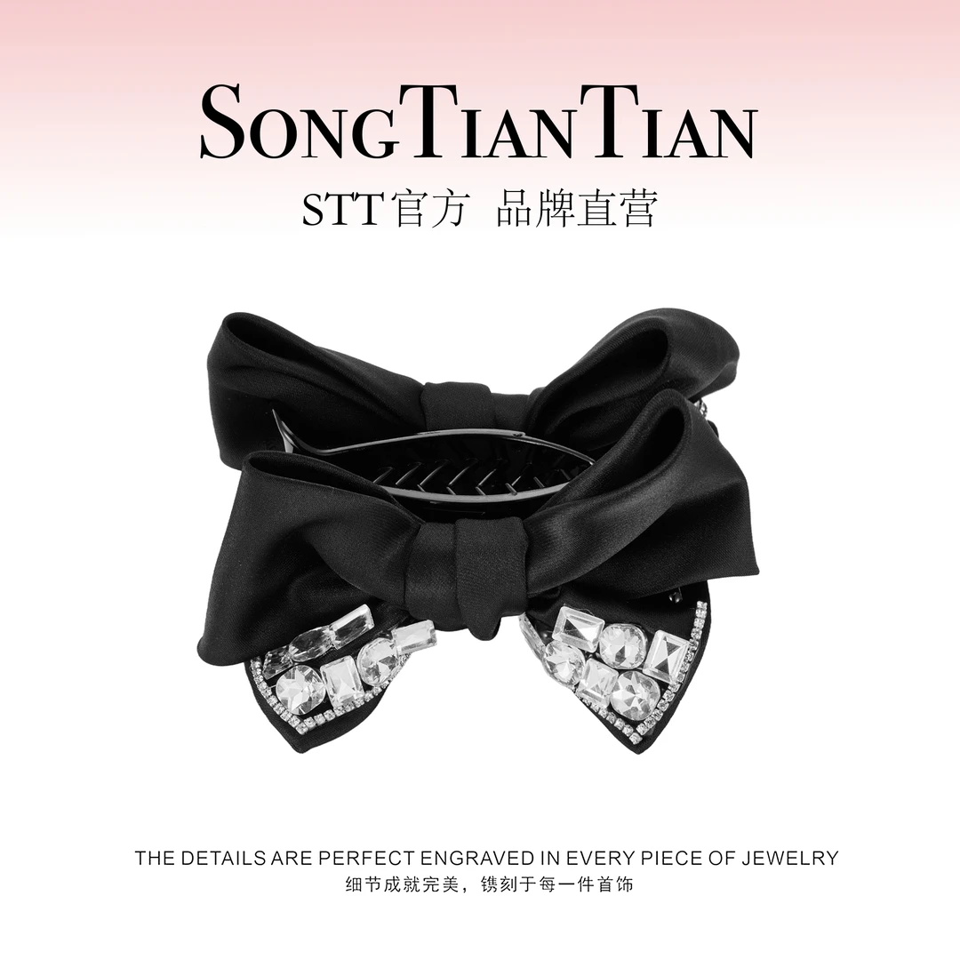【STT】方钻蝴蝶结7.5cm 丸子抓夹029-028