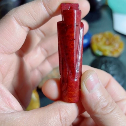 紫金钵盂菩提把件