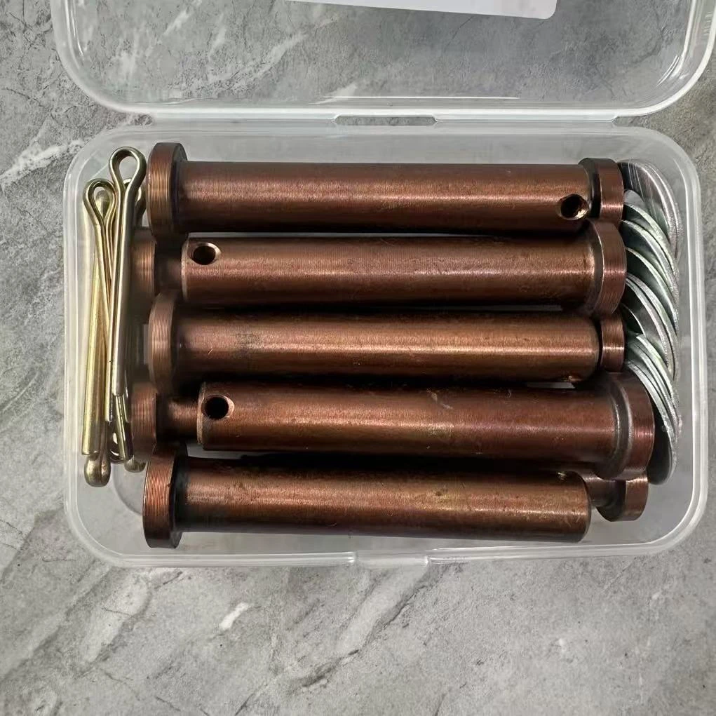 旋耕机万向节12.9级插销14*80传动轴红钢销轴套盒