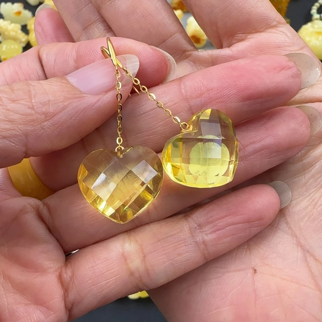 18K金镶嵌琥珀珠宝奇石