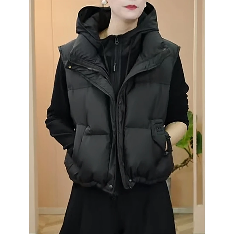 坎肩立领马甲棉服女2025秋冬外穿宽松显瘦无袖背心保暖马夹短外套