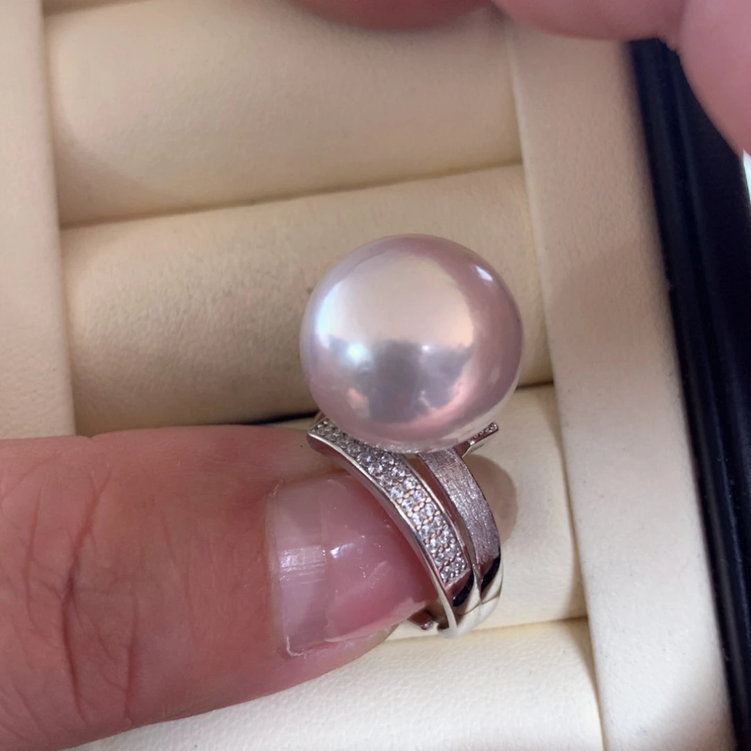 银S925镶嵌淡水珍珠戒指