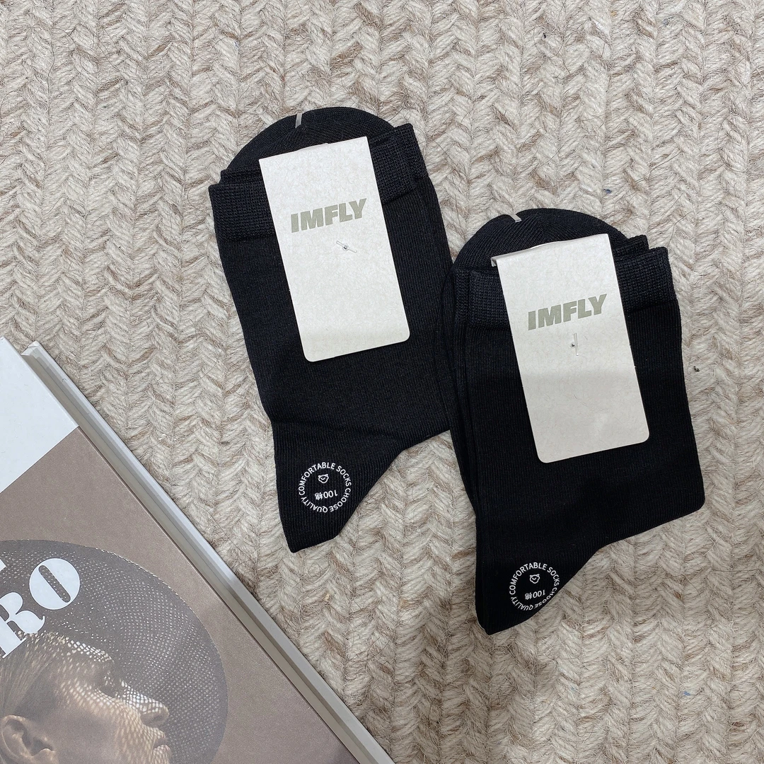 IMFLY金小金自制 袜子DYX263中筒袜外穿秋冬女士长筒春秋款堆堆袜