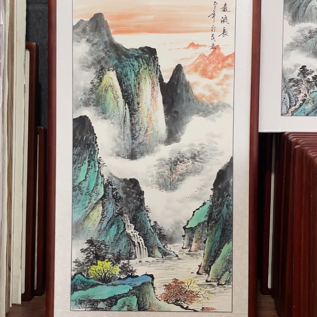 国画带框尺寸63*123厘米