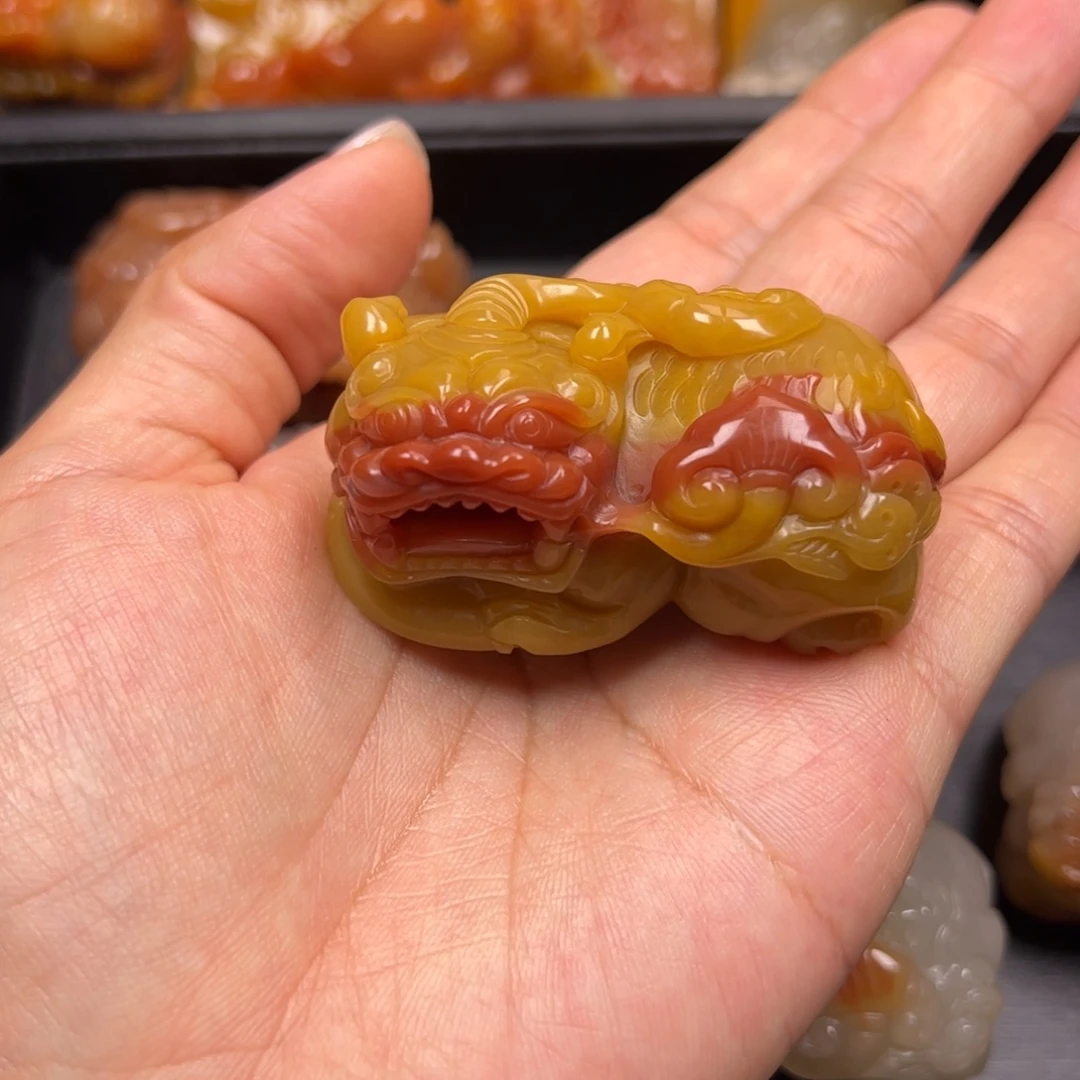 阿***.未镶嵌石英质玉（黄龙玉）颈饰