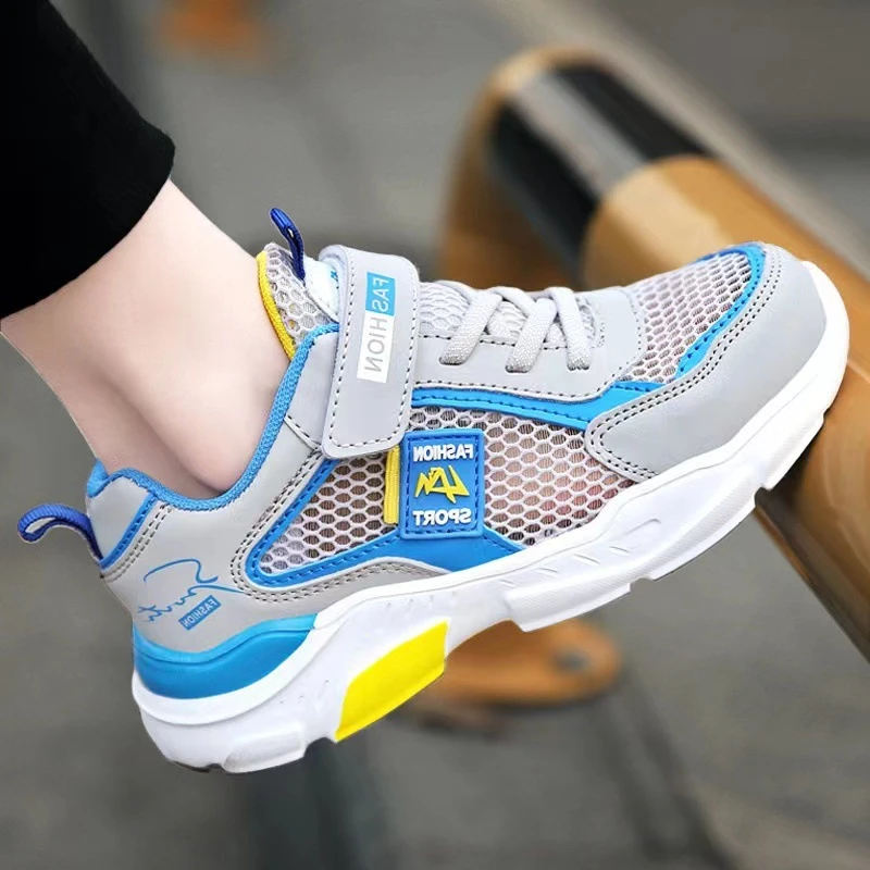 儿童夏季鞋子男童鞋子2025春秋款网鞋中大童透气网面夏季单网镂空