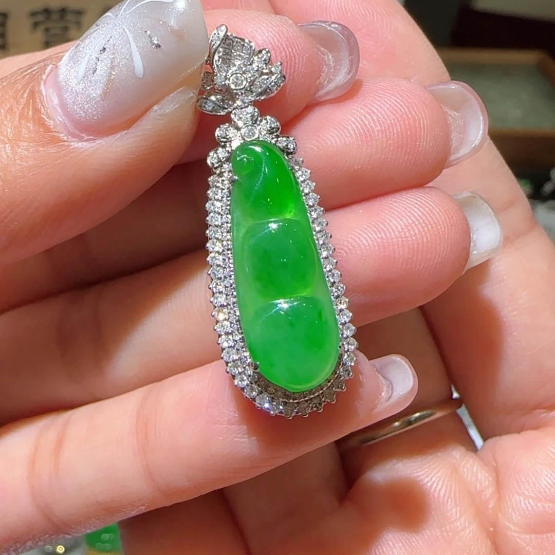 【闪购商品】翡翠颈饰18K金镶嵌缅甸