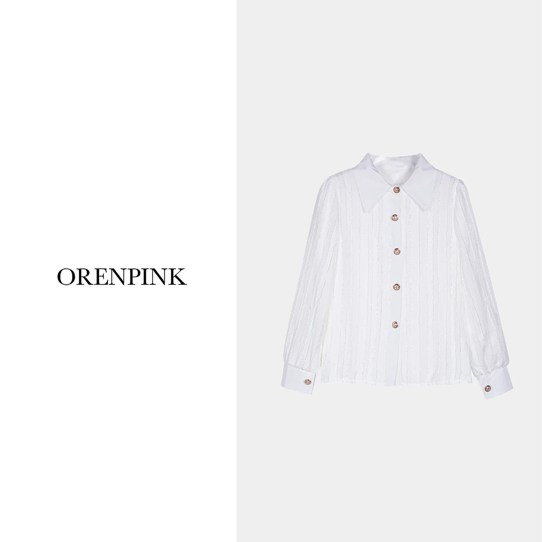 OREN PINK/奥粉25年新款早春款法式时尚气质百搭设计感女装上衣