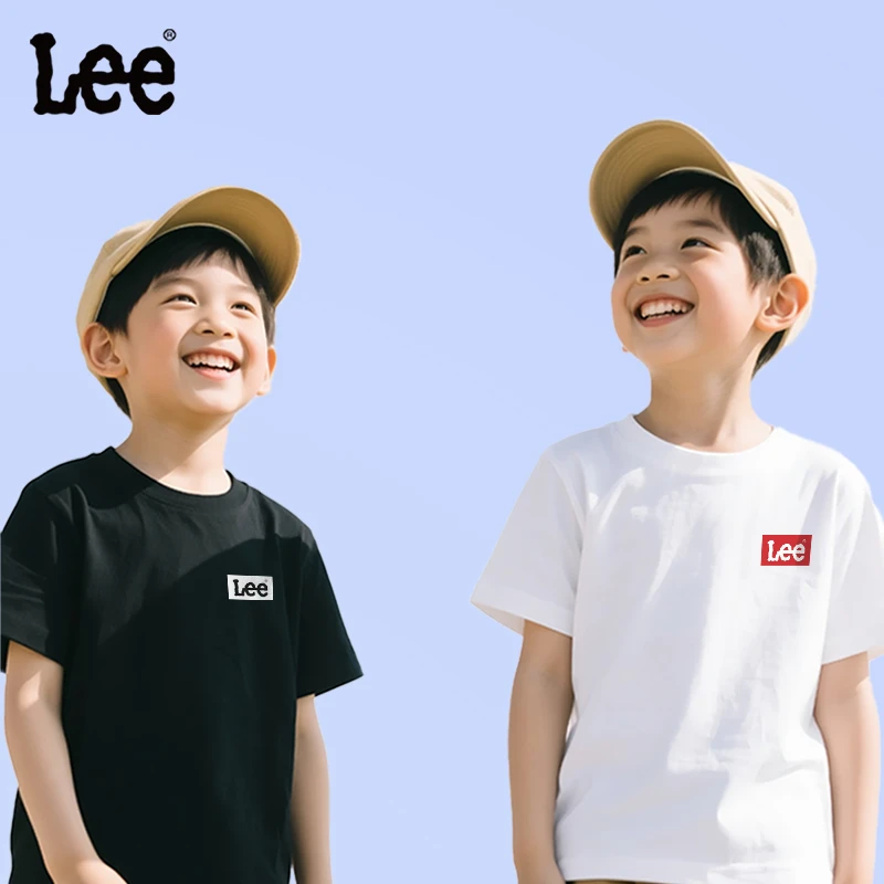 Leekids童装儿童t恤短袖夏季男童纯棉薄款体恤中大童宽松透气上衣
