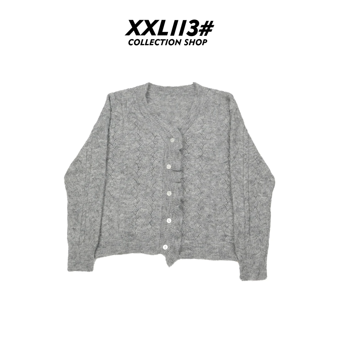 113* CENTRALIZED SHOP女圆领毛针织衫开衫网红秋冬X5F05G6564