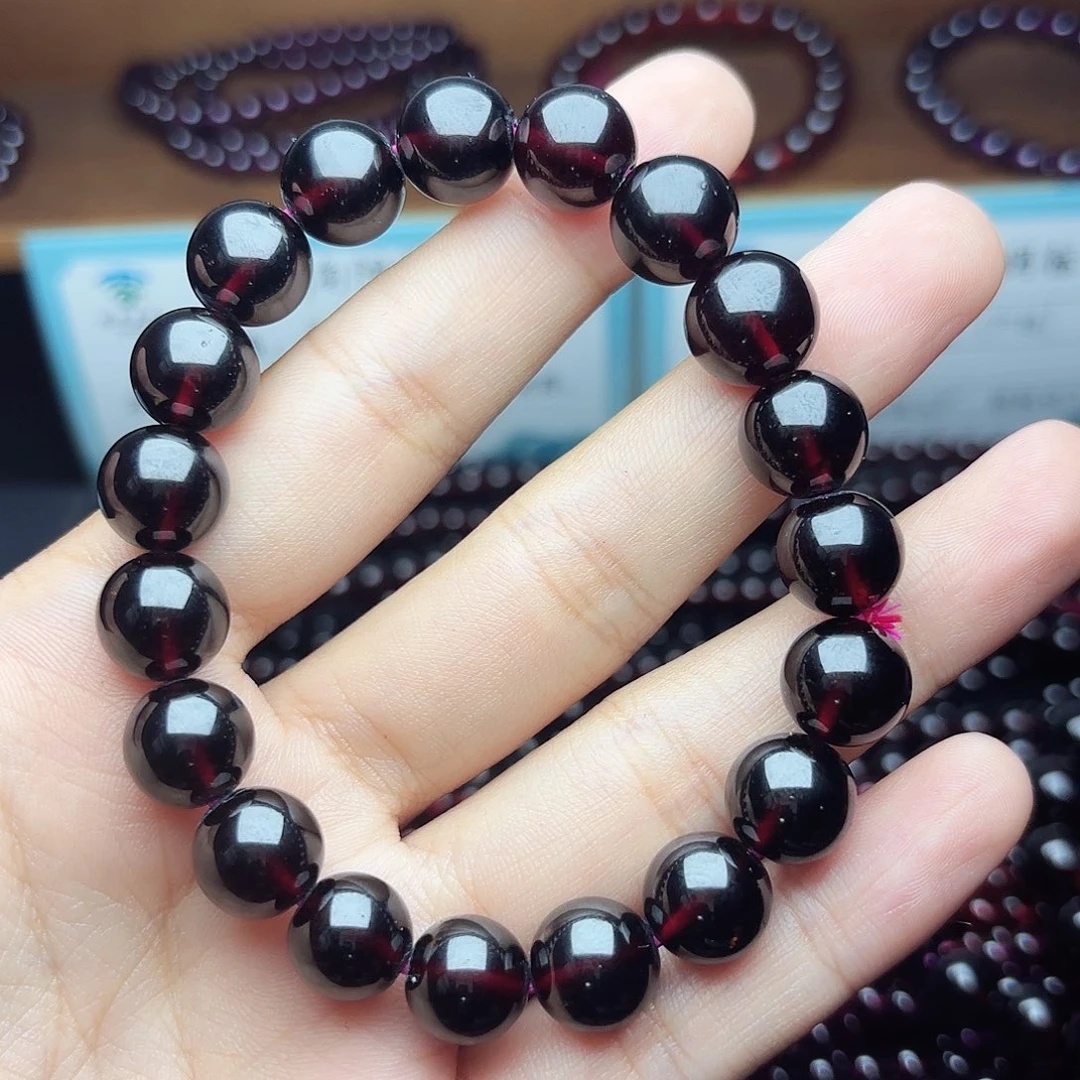 未镶嵌手链石榴石卡10.5酒红单圈毕业级