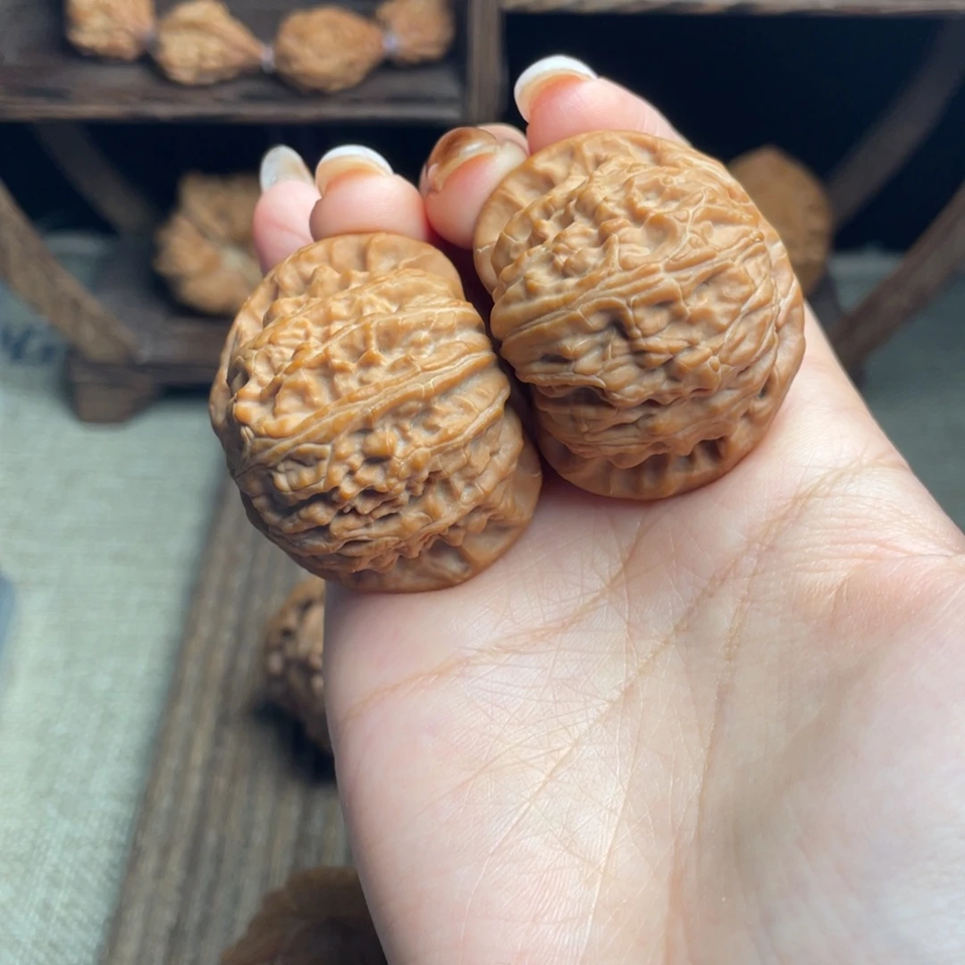 啊***失吊坠文玩核桃白狮子42