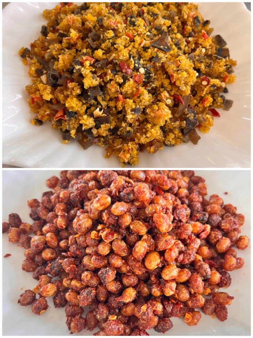 竹山农家干黄豆酱豆柳林榨辣子传统手工