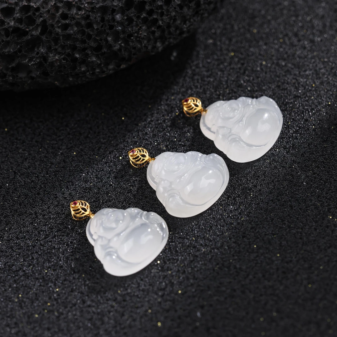 【举石珠宝】T1117-3793-169和田玉吊坠18k（一件/多样性发）F