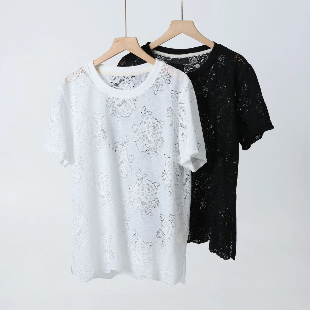 欧洲站2025夏季新款时尚百搭套头短袖T恤显瘦打底衫 1638