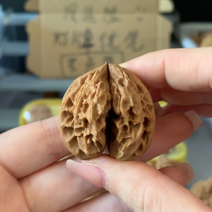 举***独吊坠文玩核桃异形单只，有瑕疵