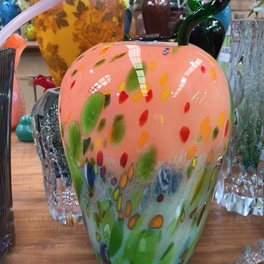 琉璃花瓶高31厘米口径9厘米