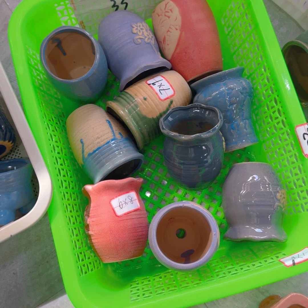 紫砂花盆粗陶精雕