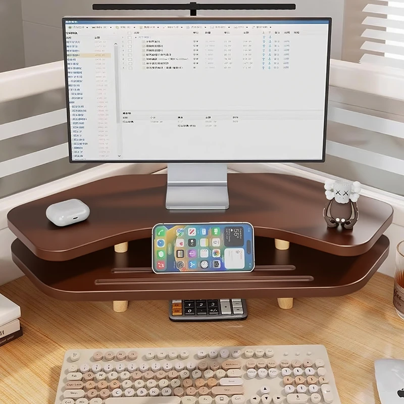 转角电脑增高架办公桌置物架宿舍笔记本散热抬高托架拐角储物柜