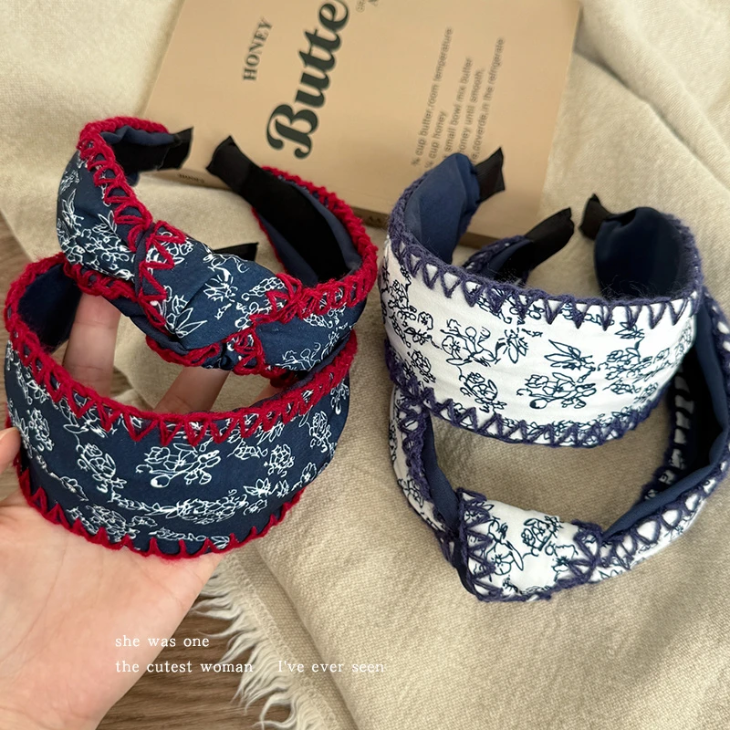 复古民族风扭结发箍女2025新款高颅顶发捆洗脸百搭小众发卡发饰