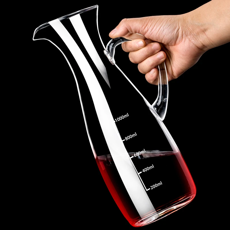 刻度大容量白酒分酒器红酒醒酒器分酒壶家用大号玻璃酒壶厚分酒器