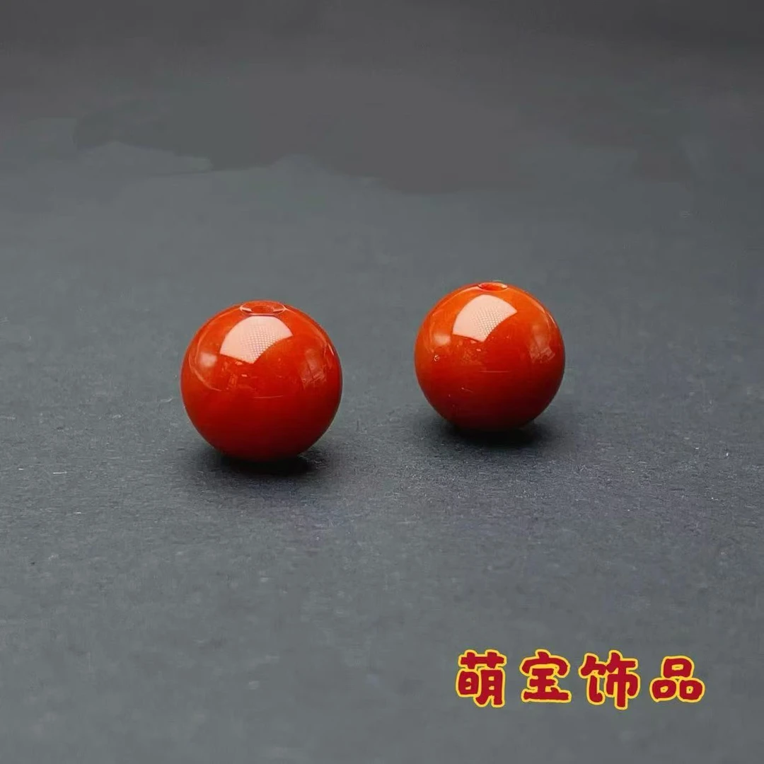 【萌宝饰品】A511天然玛瑙圆珠小隔珠简约时尚百搭约6-12mm多样性发