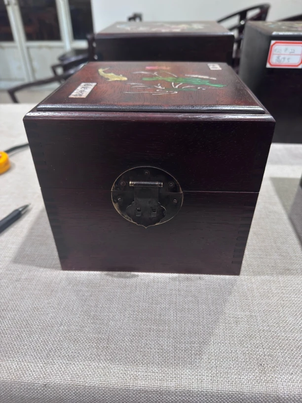 螺钿镶贝壳雕刻首饰盒收纳盒