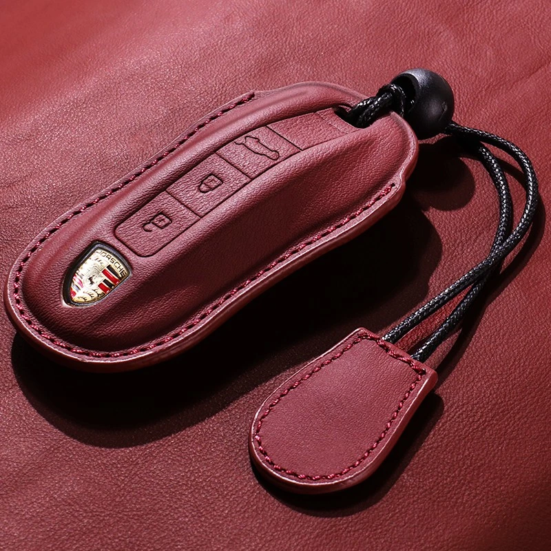 保时捷Panamera帕拉梅拉车钥匙套卡宴Macan玛卡718真皮Taycan壳扣