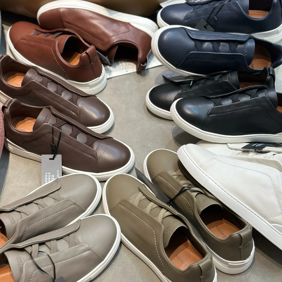 夏季杰家小牛皮男士休闲鞋 轻质大底