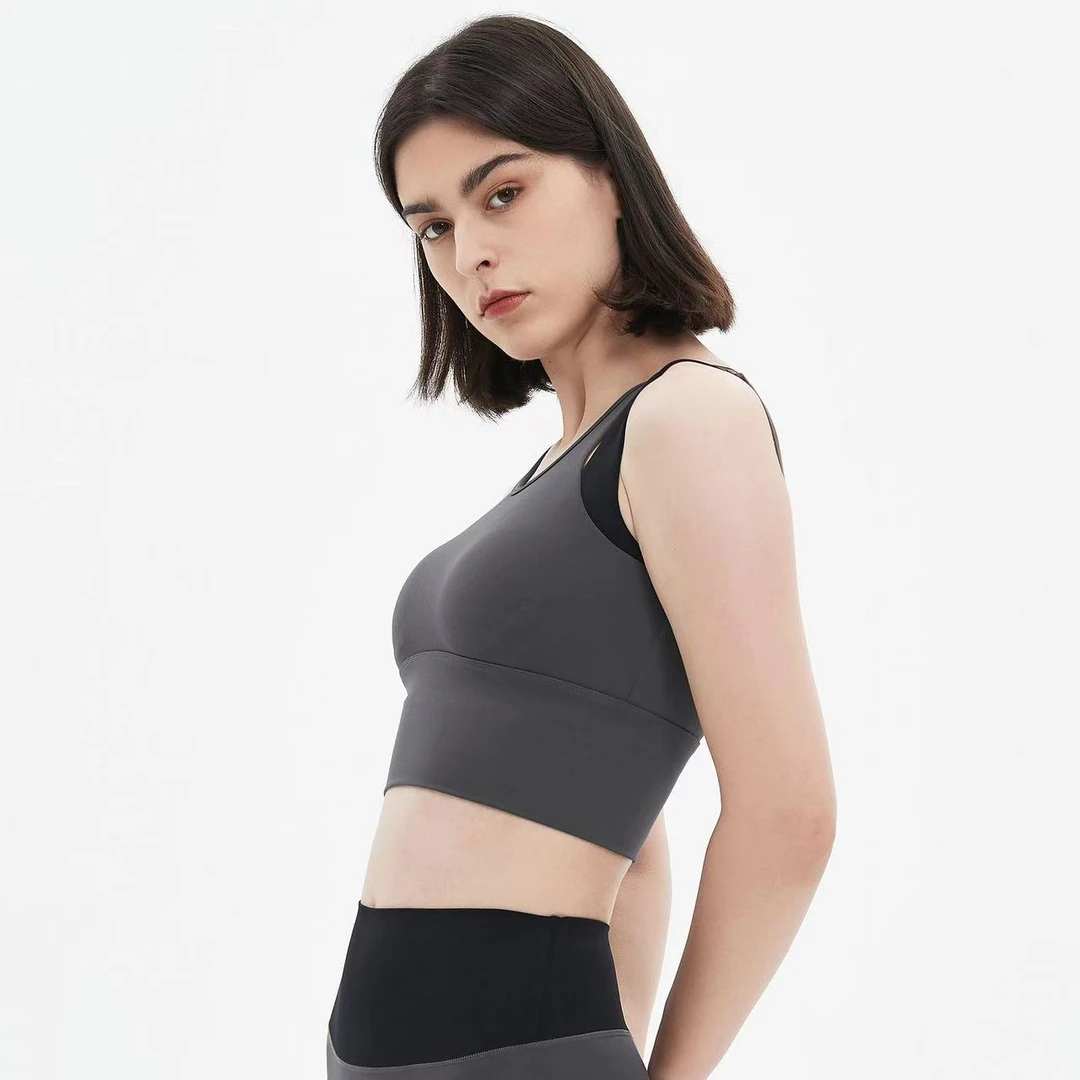 大码撞色运动美背Z-24-8瑜伽裸感高强度紧身夏季外穿