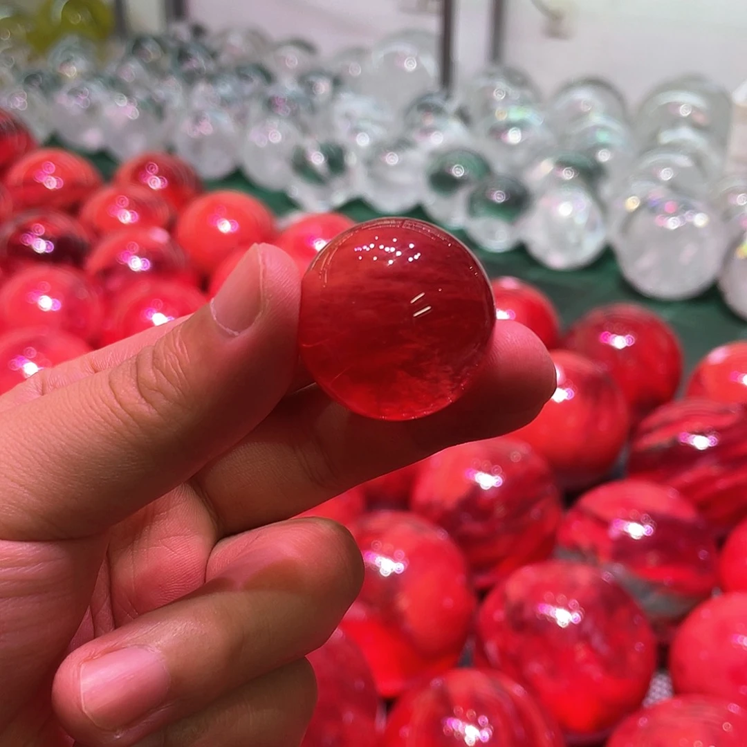 石材红色水晶球专拍链接