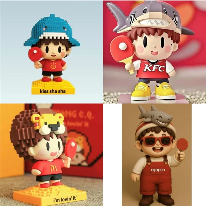 孙颖莎联名周边摆件手办公仔莎头组合同人周边创意装饰礼物伴手礼