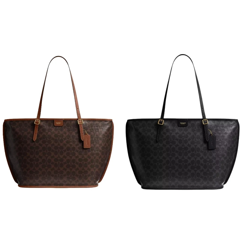 COACH/蔻驰taxi36 拉链开口大托特女包通勤单肩