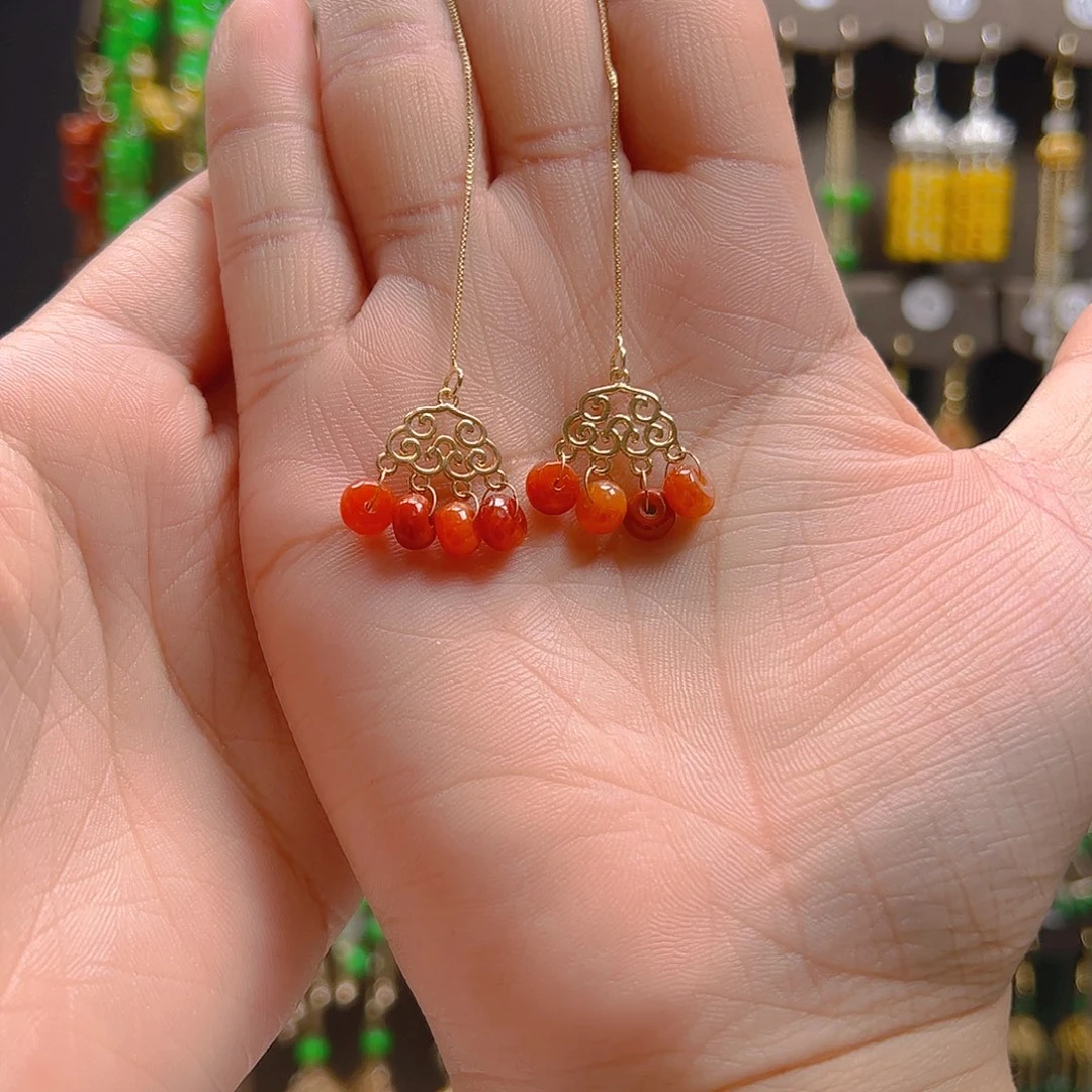 翡翠合金耳坠翡翠