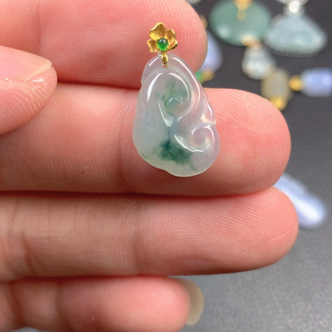 【闪购商品】翡翠18K金镶嵌颈饰翡翠