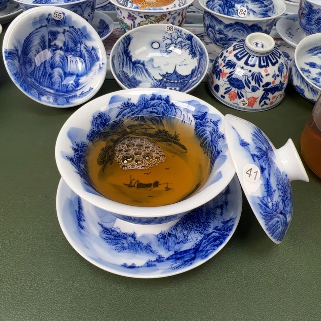 景德镇纯手工纯手绘茶具木木41