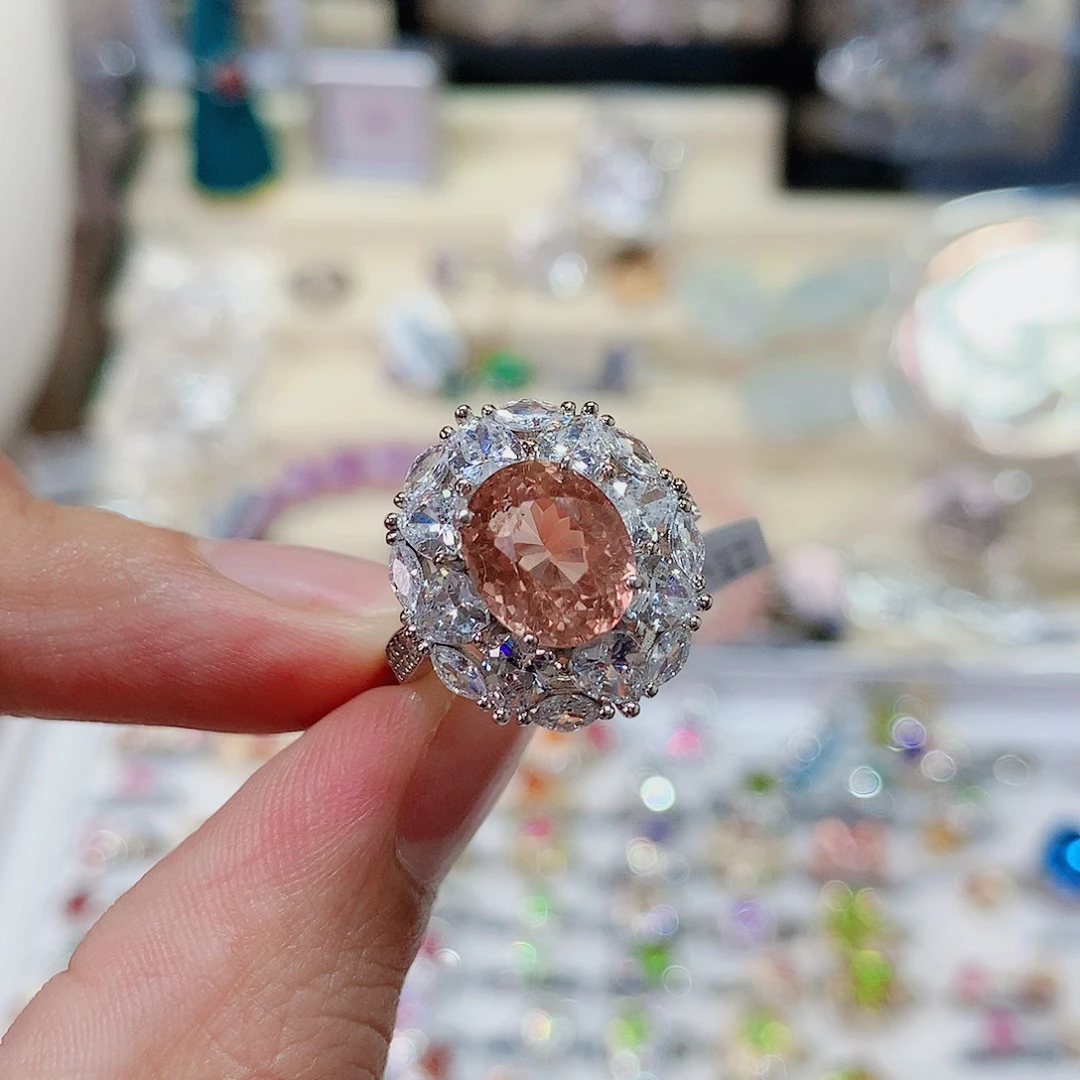 碧玺戒指戒指银S925镶嵌我****人