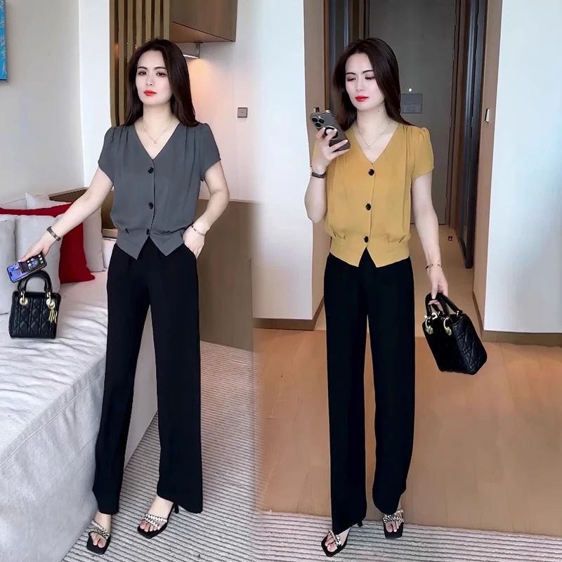 小个子衬衫女2025年新款夏季时尚洋气质显瘦短袖小衫时髦漂亮上衣