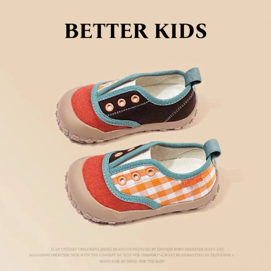 BETTER KIDS/好孩子儿童帆布鞋早秋新款女宝软底一脚蹬布鞋男春秋