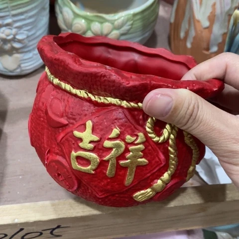 陶瓷小红色吉祥21331313