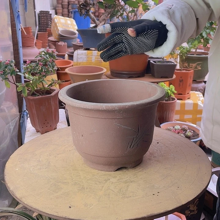 紫砂宜兴紫砂花盆128