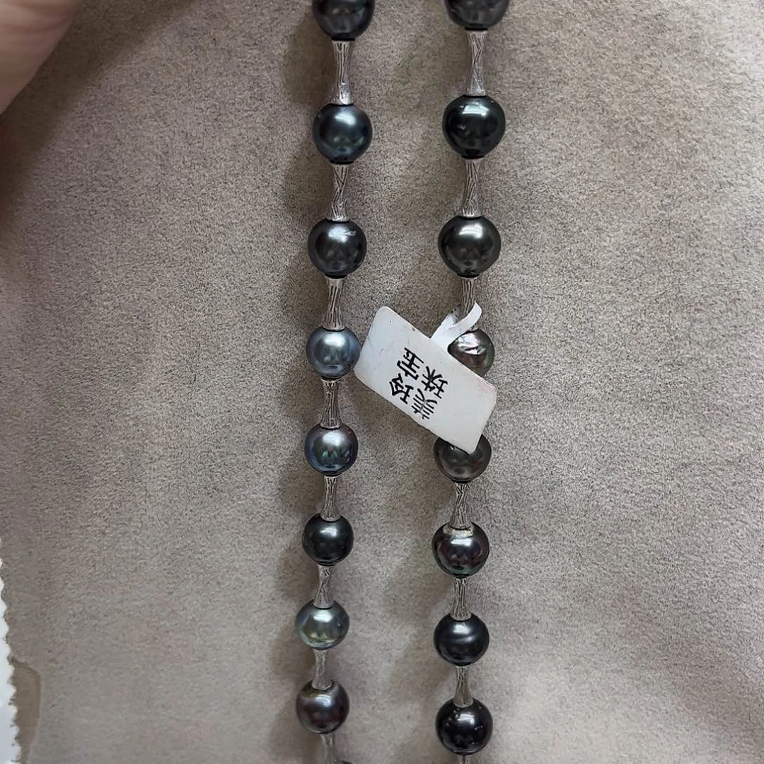 海水珍珠银S925镶嵌颈饰