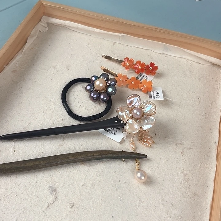 嘤***甜淡水珍珠未镶嵌发饰