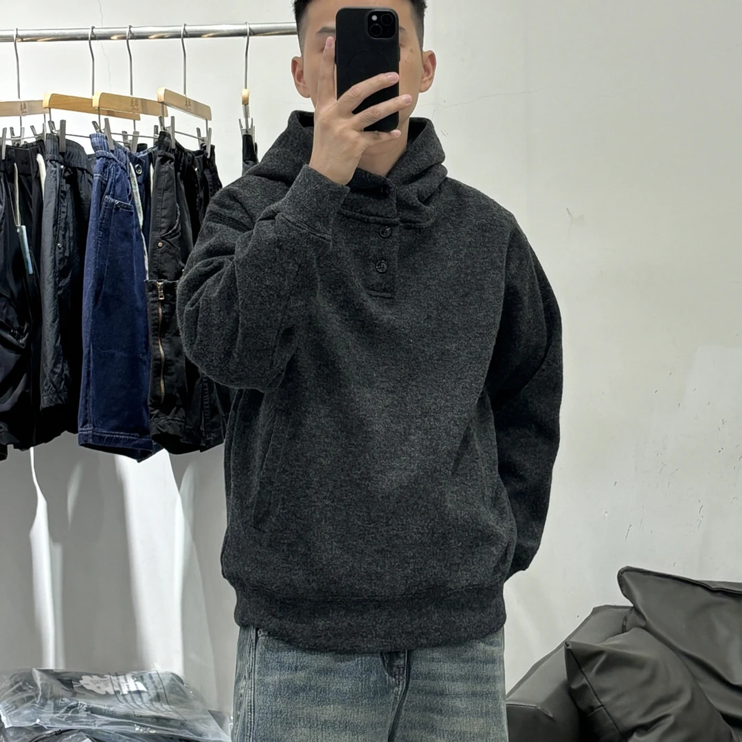 男士秋季高品质套头连帽卫衣宽松慵懒风痞帅635