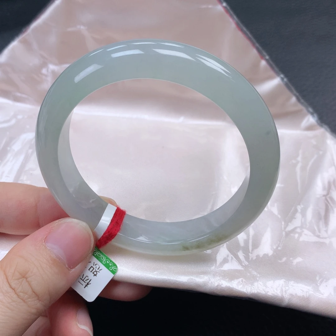 翡翠手镯未镶嵌缅甸天然翡翠手镯54圈口